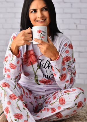 Pijama Malha - Mãe Te Amo