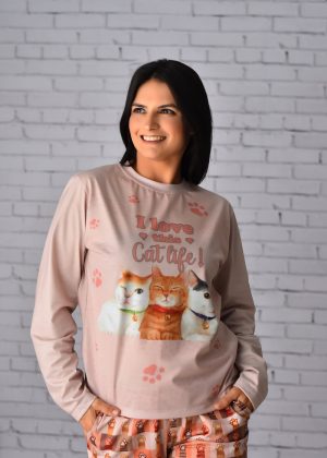 Pijama Malha - Vida de Gato