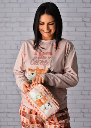 Necessaire Dupla Personalizada - Vida de Gato