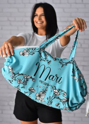 Bolsa/Toalha Grinalda Azul