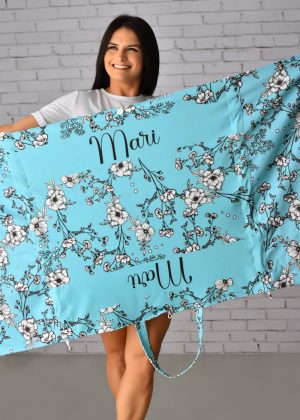 Bolsa/Toalha Grinalda Azul