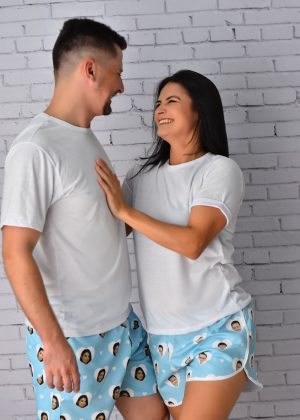 Com Foto - Azul Claro