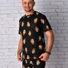 Pijama de Malha Masculino Personalizado com Foto - Preto