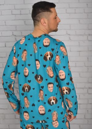 Pijama Masculino Jersey Turquesa