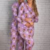 Pijama Casal Jersey Lilás