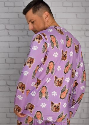 Pijama Masculino Jersey Lilás