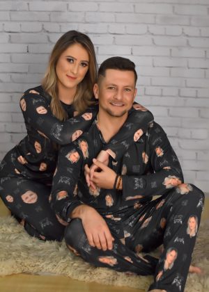 Pijama Casal Jersey Preto Gamer