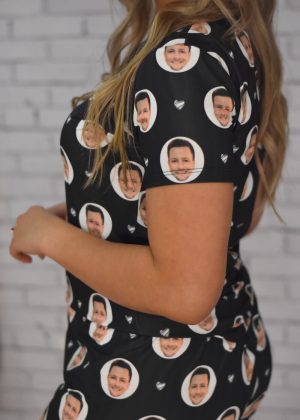 Pijama Feminino Jersey Preto Tradicional