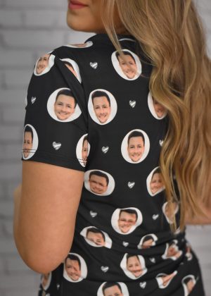 Pijama Feminino Jersey Preto Tradicional