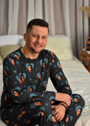 Pijama Masculino Jersey Cinza Escuro