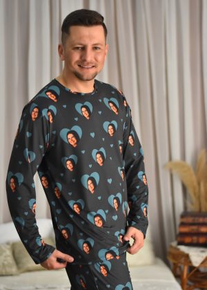 Pijama Masculino Jersey Cinza Escuro