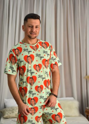 Pijama Masculino Jersey Verde Love