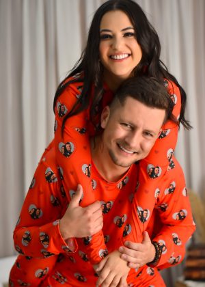Pijama Casal Jersey Vermelho