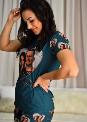 Pijama Feminino Jersey Verde Militar