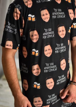 Pijama Masculino Jersey Frase Combinada