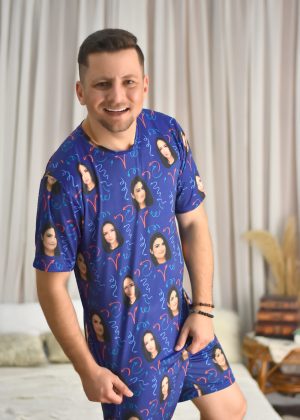 Pijama Masculino Jersey Azul Marinho