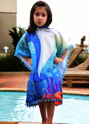 Toalha Poncho Tubarão