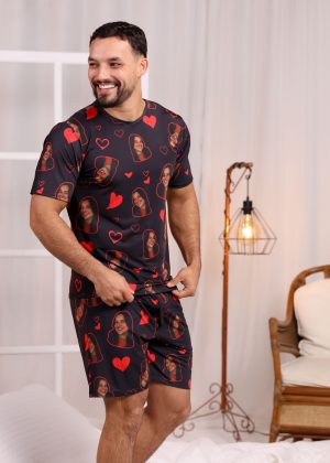 Preto Detalhes Vermelhos