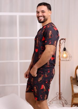 Preto Detalhes Vermelhos