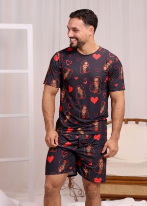 Preto Detalhes Vermelhos