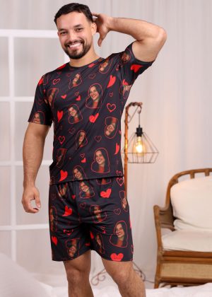 Preto Detalhes Vermelhos