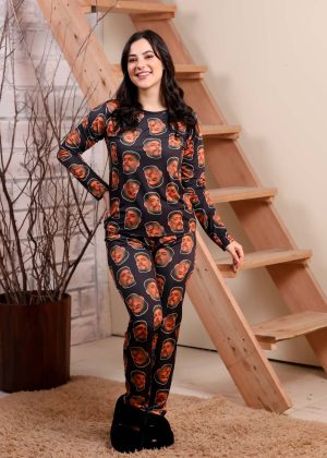 Pijama Feminino Preto