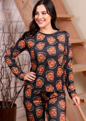 Pijama Feminino Preto
